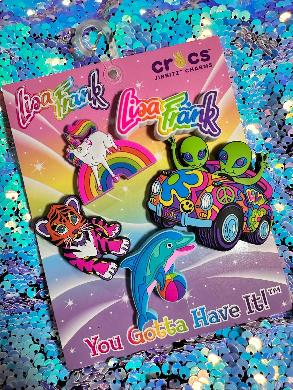 Crocs • Limited Edition Lisa Frank Crocs Charm Jibbitz